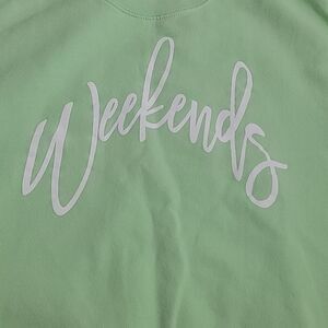 Tultex Mint Lime "Weekends" Sweater Medium So Comfy and Perfect for Couch Days